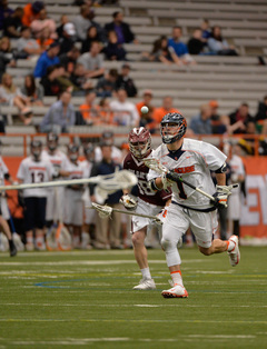 Daddio pops the ball up to himself after a faceoff win, a routine he has repeated over and over this season. 