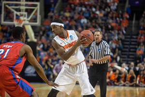 C.J. Fair Fair finishes his career with the Orange as part of the second-winningest class in program history despite losing to Dayton in the NCAA Tournament Round of 32 this year.