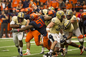 Syracuse was shutout in the third quarter and could only manage a fourth-quarter field goal while Pittsburgh put up 10 second-half points.