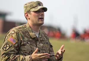 Capt. Greg Durso and other soldiers from Fort Drum had an all-access view of Syracuse's football team this weekend, ranging from team meetings Friday night to being on the field for Saturday's coin flip.