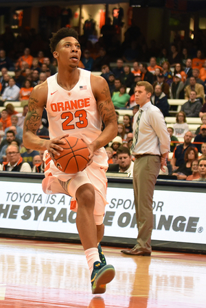 Malachi Richardson led the Orange's offense with 18 points and an impressive 4-for-6 shooting day behind the arc.