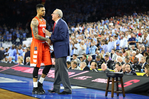 Michael Gbinije ended his career with one of his worst games of the season and on the bench after fouling out against North Carolina. 