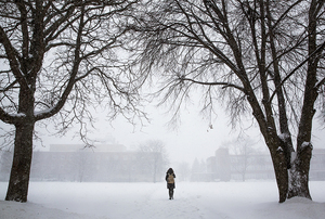 Snow in April is not unusual in Syracuse.