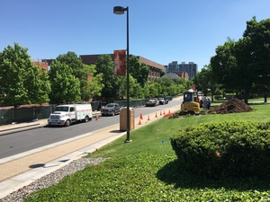 This summer Syracuse University is constructing a promenade on University Place in addition to other projects.