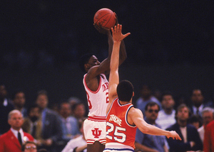 Keith Smart pulled up for a jumper over Howard Triche and drained it with four seconds left to give Indiana the championship.