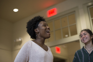 Karissa Horsford is a member of the Black Celestial Choir Ensemble, a group that has been on campus since 1977.