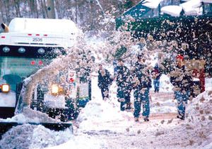 Syracuse can issue a fine to those who do not shovel sidewalks in front of their homes.