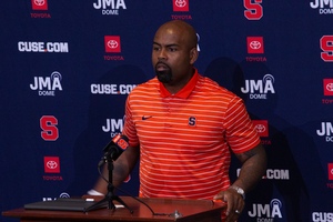 Ahead of Syracuse’s ACC opener versus Georgia Tech, Fran Brown discussed the Yellow Jackets’ potent running game and Marlowe Wax’s absence.