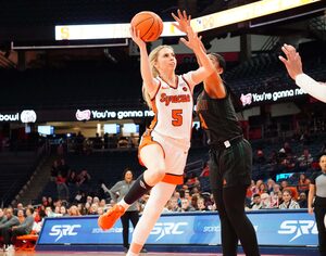 After starting the 2024-25 season 0-4 in ACC play, Syracuse captured its first conference win by defeating Miami 66-61 Sunday.