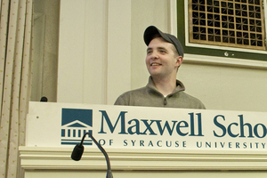 Neal Casey, chair of SAs Student Life Committee, spoke to assembly members Monday night about changing the campus smoking policy.