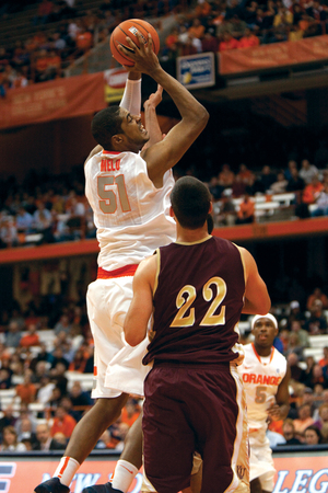 Fab Melo and the rest of the Syracuse frontcourt will look to stay out of foul trouble in SU's season opener vs. Northern Iowa Friday.