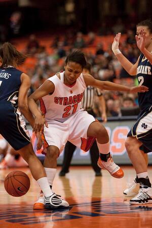 Erica Morrow and Syracuse slipped up in the final minute of last season's matchup with Notre Dame. SU will look to top the Irish for the first time since 2002 Tuesday.