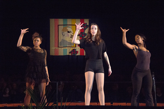 Members of Creations Dance Co. perform on stage at the Martin Luther King Jr. celebration in the Carrier Dome.