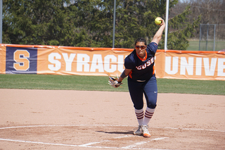 Alexa Romero about to throw. 